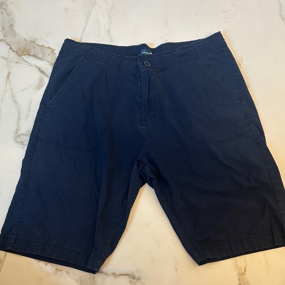 Caribbean Joe Navy Women's Flat Front Shorts